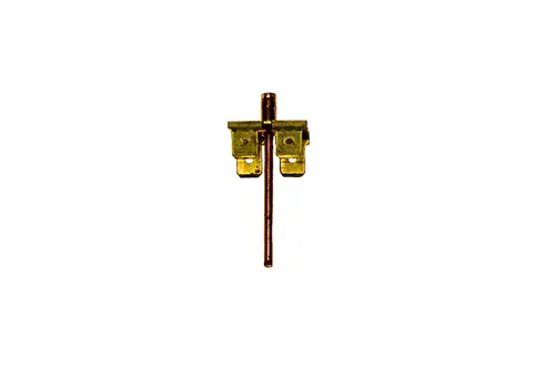 Brötje Blindniet mit zwei Klemmen und einem zentralen Anschlussstift. Das Produkt ist in einer einfachen Form mit metallischem Finish dargestellt.