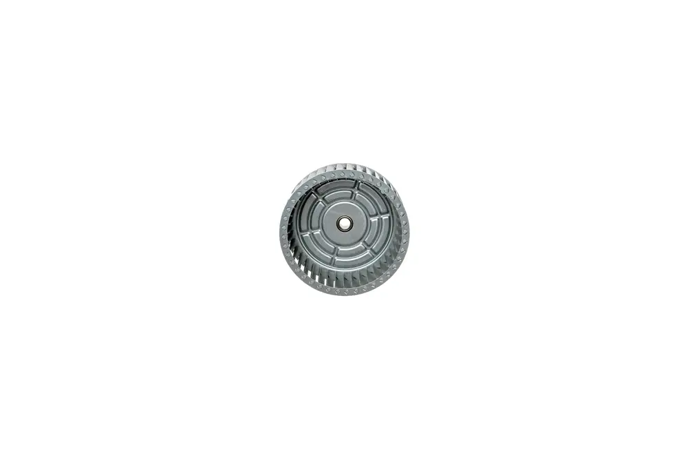 Metallicsauger mit flacher, runder Form und schmalen Lamellen, möglicherweise Teil eines Heiz- oder Lüftungssystems von Brötje.