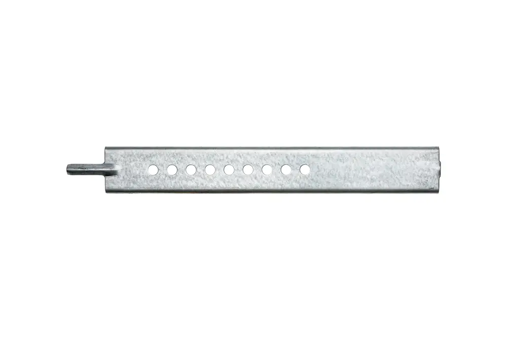 Metallischer Stützfuß in Silber, mit mehreren Löchern zur Befestigung. Eignet sich für den Einsatz mit Brötje-Luftfiltern oder ähnlichen Anwendungen.