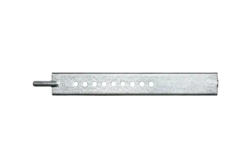 Metallischer Stützfuß in Silber, mit mehreren Löchern zur Befestigung. Eignet sich für den Einsatz mit Brötje-Luftfiltern oder ähnlichen Anwendungen.