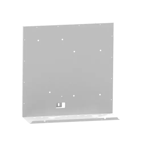 Brötje Grundplatte für eine Hydrobox, rechteckig und flach, mit mehreren Bohrlöchern zur Montage, in neutraler Farbgebung und einfacher Formgebung.