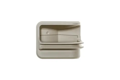 Brötje Klemme in beige, rechteckige Form mit verschiedenen Vertiefungen und einer Haltefunktion. Ideal für Installationen im Bereich Heiztechnik.