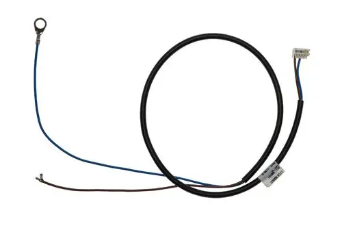 Brötje Kabel mit verschiedenen Leitungen, einschließlich einer Ringöse und einem Steckverbinder. Geeignet für elektrische Verbindungen in Heizsystemen.
