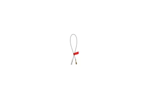 Masseleitung von Brötje, mit zwei Anschlüssen und rotem Band zur Kennzeichnung. Das Kabel hat eine Schlaufform und ist für einen Zündtrafo konzipiert.