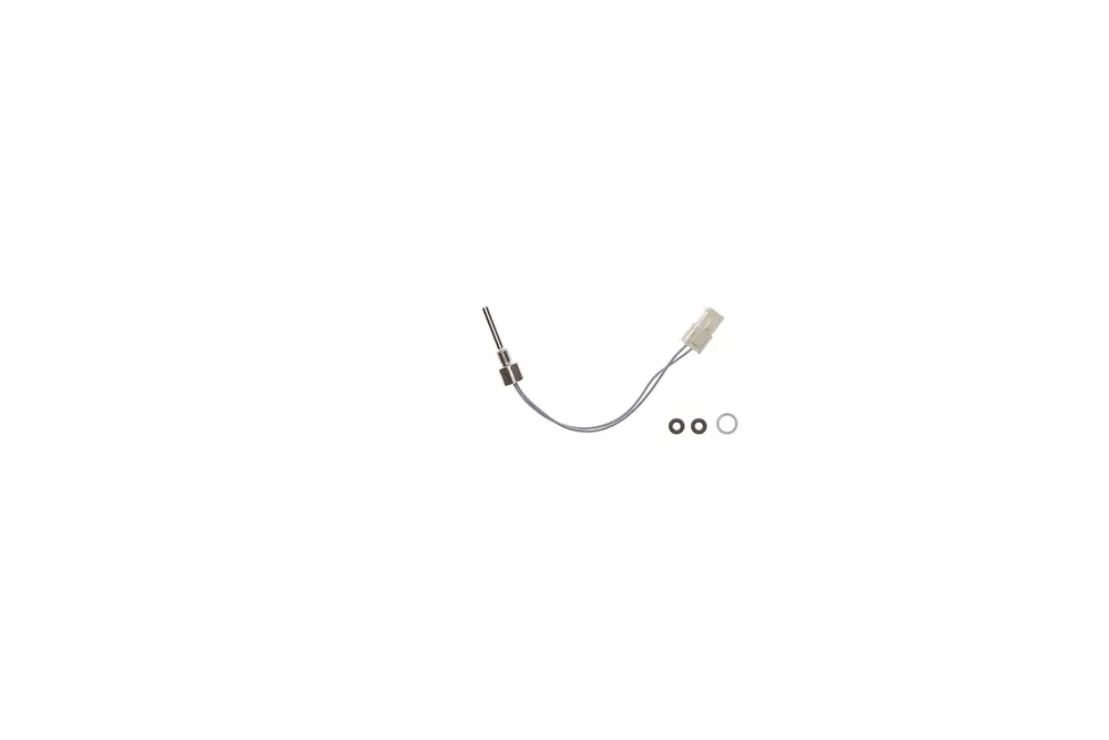 Brötje Kesselfühler mit angeschlossenem Kabel, einem Sensor und zwei Dichtungen zur Verwendung in Heizsystemen.