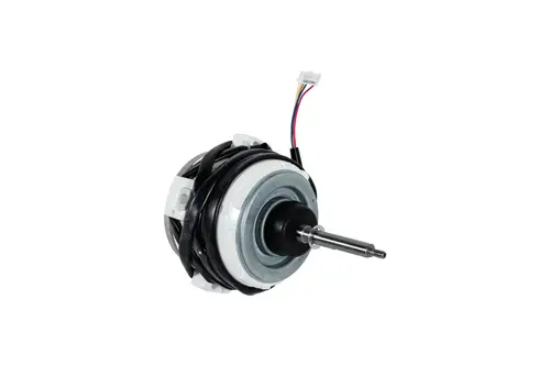 Brötje Gebläsemotor mit einem runden Gehäuse, schwarzem Kabel und einer Welle an der Vorderseite, geeignet für Heizsysteme.