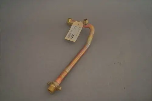 Rücklaufrohr aus Kupfer mit zwei Anschlussbedingungen, beschriftet, geeignet für Heizsysteme von Brötje.