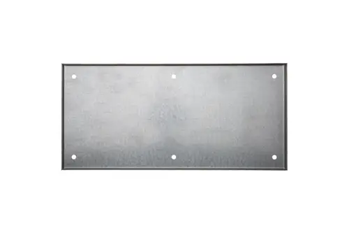 Metallisches Reinigungsdeckel von Brötje mit vier Befestigungslöchern, flachem Design und einheitlicher Oberfläche, geeignet für technische Anwendungen.