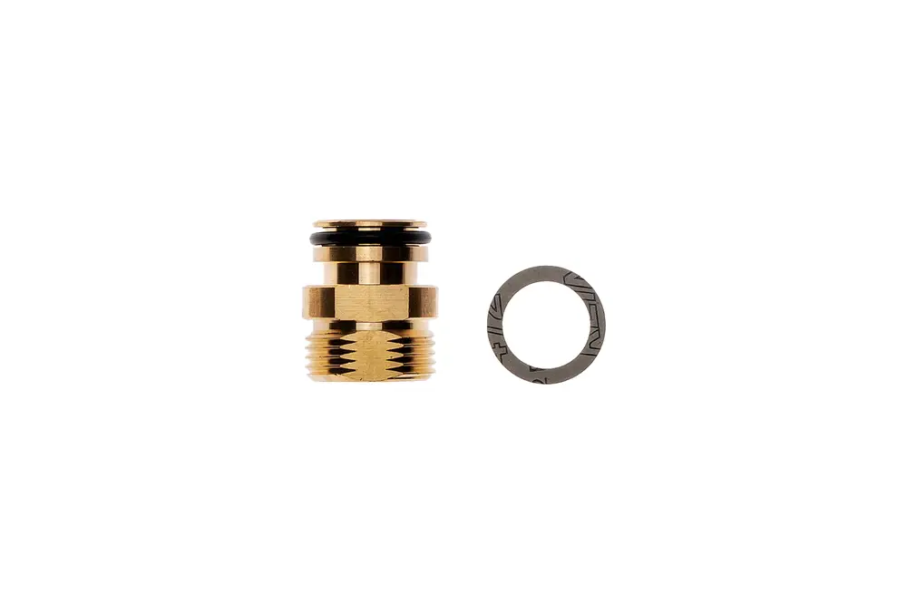 Brötje Adapter aus Messing für Anschlussanwendungen, mit Dichtungsring, geeignet für verschiedene Installationen.