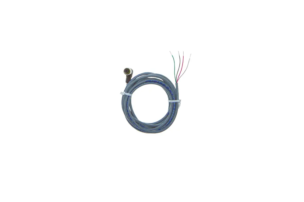 Brötje Leitung mit einem Anschlussstecker und mehreren abisolierten Drähten, die zu einem Kabelbaum gewickelt sind.