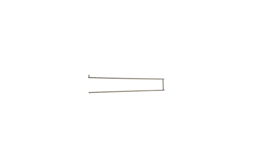 Brötje Drahtspange in schmaler, gerader Form, dient zur Befestigung eines Wärmetauschers. Zeigt eine einfache Metallstruktur ohne zusätzliche Elemente oder Beschriftungen.