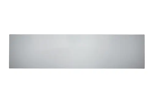 Brötje Verkleidungsseitenteil in grauer Farbe, rechteckige Form, glatte Oberfläche auf weißem Hintergrund.