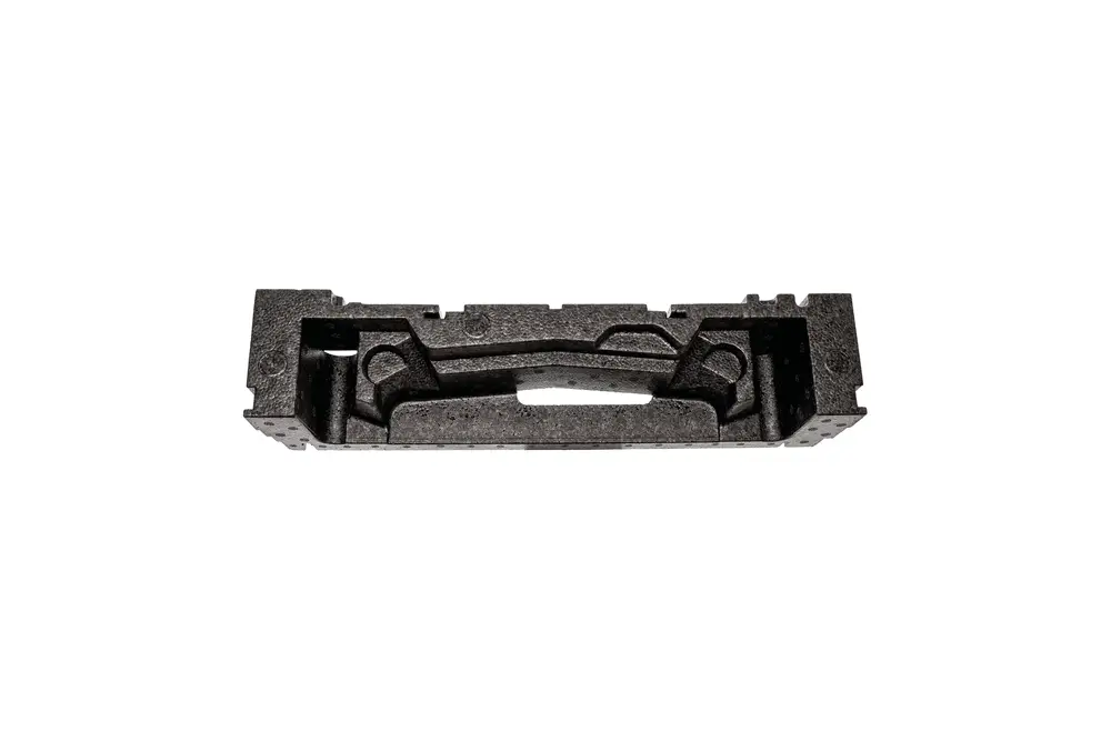 Brötje Türisolierung, stabförmiges Element aus schwarzem Material mit unterschiedlichen Ausschnitten und Halterungen, dient der Wärmedämmung.