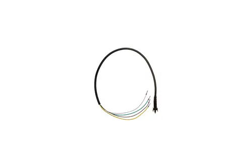 Schwarzes Anschlusskabel von Brötje mit fünf farbigen Drähten, die aus einem Gehäuse herausgeführt werden. Das Kabel hat einen strukturierten Stecker am Ende.