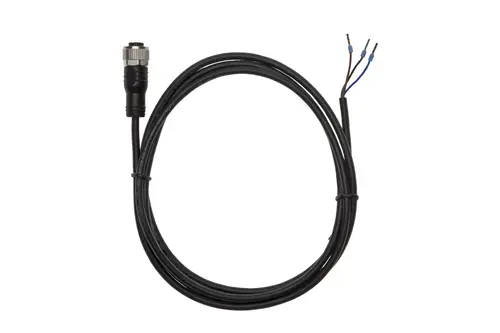Brötje Drucksensor mit Anschlussleitung, versehen mit einem runden Stecker und freiliegenden Anschlussdrähten in verschiedenen Farben.