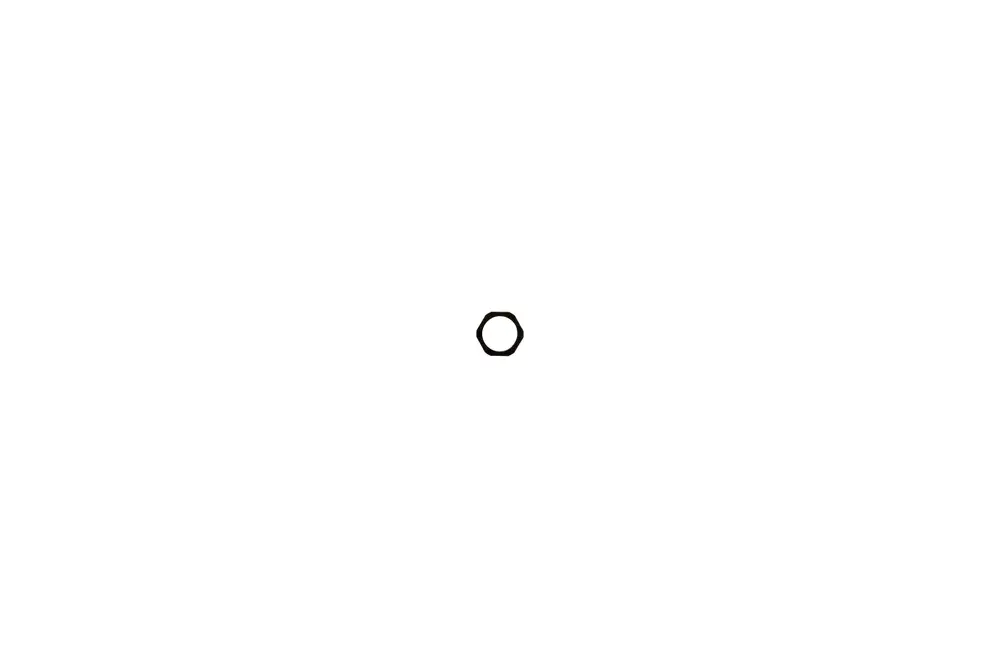 Brötje Mutter in sechseckiger Form, auf weißem Hintergrund. Geometrische Darstellung ohne weitere spezifische Details zu Größe oder Einsatzbereich.