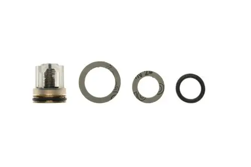 Brötje Bypass-Einsatz mit verschiedenen Dichtungen, einschließlich Metall- und Gummidichtungen, für den mechanischen Einsatz in Heizsystemen.