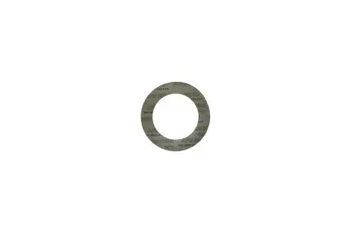 Runde Flachdichtung aus Metall mit Markierungen, die die Marke Brötje erkennen lassen. Die Dichtung hat ein durchgehendes Loch in der Mitte.