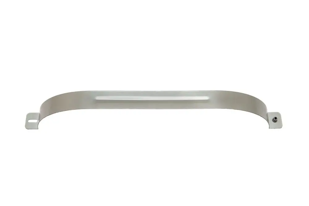 Brötje Klemmschiene in gebogener Form, aus Metall mit zwei Befestigungslöchern an den Enden, geeignet für Montagezwecke.