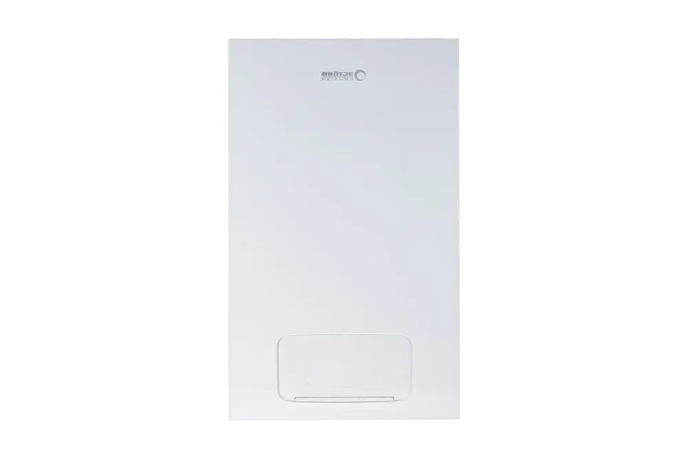 Vordere weiße Wand mit Dämmung von Brötje, gestaltet für den Einsatz in Heizsystemen, ohne erkennbare Montageelemente oder spezifische Maße.
