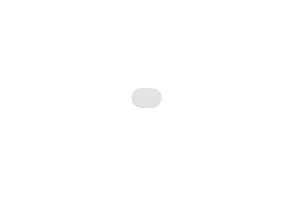 Silberne Befestigungskappe von Brötje, flache, runde Form auf hellem Hintergrund.
