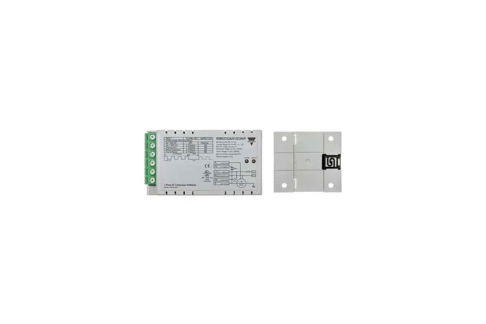 Brötje Sanftanlasser mit Anschlussklemmen und einem Kunststoffgehäuse, das für elektrische Anwendungen in Heizsystemen ausgelegt ist.