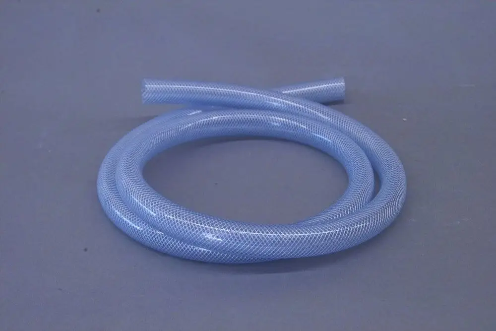 Transparenter Schlauch mit Netzverstärkung, geeignet für Abläufe. Das Produkt stammt von der Marke Brötje.