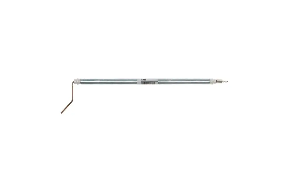 Ionisationselektrode mit einem gewundenen Ende, aus Metall gefertigt, präsentiert von Brötje, in einem klaren, funktionalen Design ohne zusätzliche Markierungen.