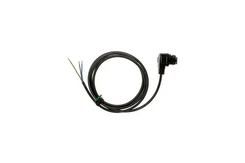 Brötje Anschlussleitung mit mehreren Drähten, konfiguriert mit einem rechteckigen Stecker für elektrische Verbindungen. Die Kabel sind in einem flexiblen Mantel verlegt.