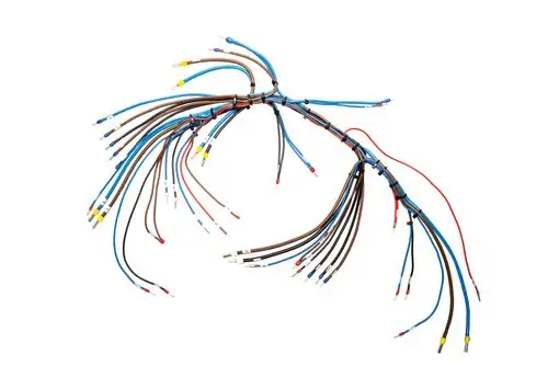 Kabelbaum mit mehreren Drähten und Verbindungsenden, typischerweise verwendet für Heizsysteme, hergestellt von Brötje.