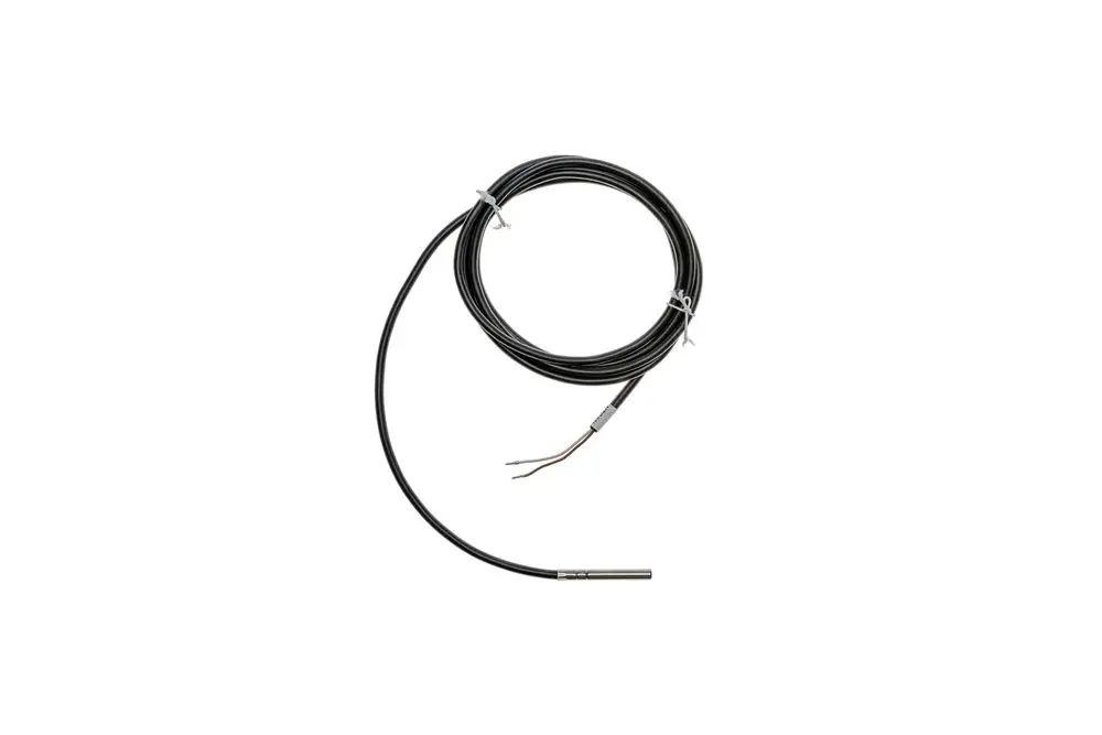 Brötje-Fühler mit einem langen Kabel. Der Sensor ist an einem Ende des Kabels angebracht, während das andere Ende einen offenen Draht hat.