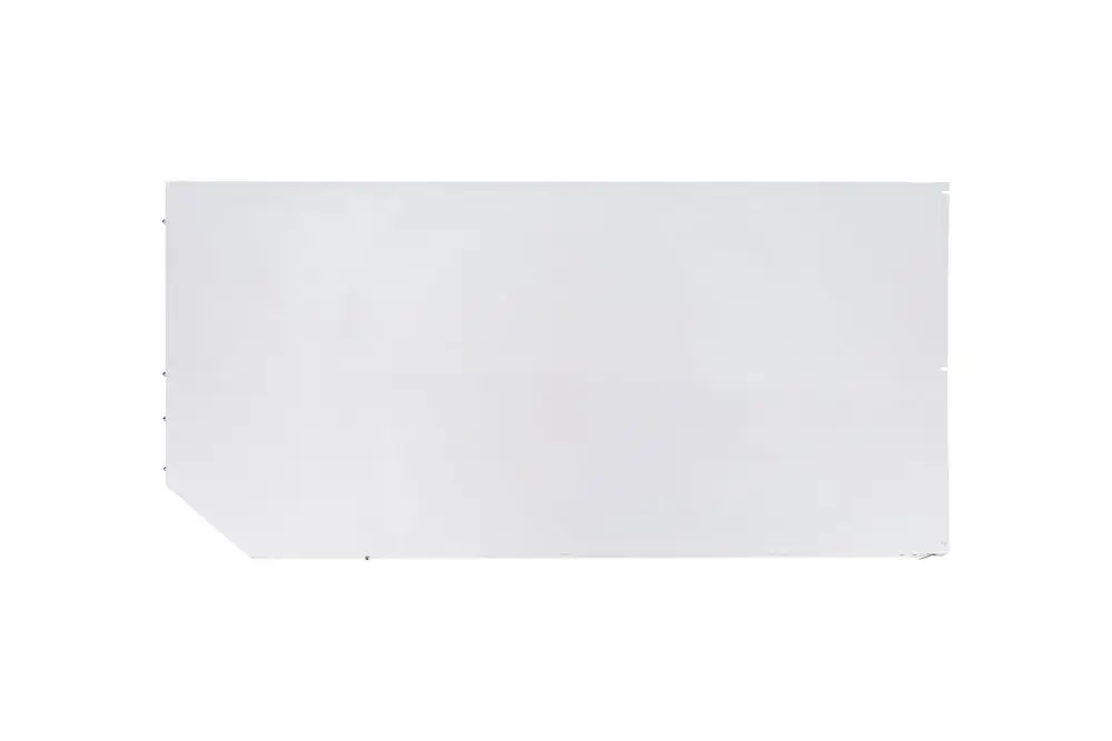 Rechte Verkleidungsseitenwand in weißer Ausführung, geeignet für Brötje Heizsysteme. Schlichtes, funktionales Design ohne zusätzliche Elemente.