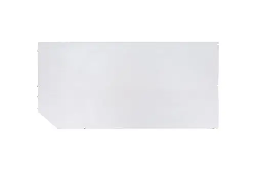 Rechte Verkleidungsseitenwand in weißer Ausführung, geeignet für Brötje Heizsysteme. Schlichtes, funktionales Design ohne zusätzliche Elemente.
