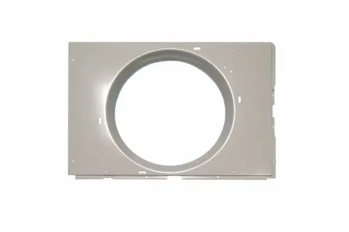 Brötje Abdeckung mit rundem Ausschnitt, in neutraler Farbe, ohne weitere Beschriftungen oder zusätzliche Merkmale. Geometrische Form, geeignet für spezifische Installationen.