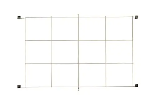 Gitter aus Metall mit sieben horizontalen und acht vertikalen Streben, Teil des Brötje Split B Systems, zur Befestigung oder Unterstützung in Anwendungen.