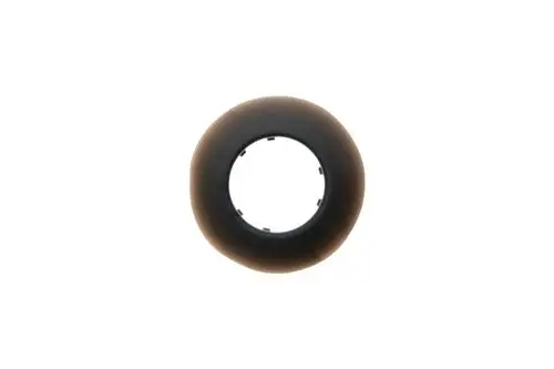 Runde schwarze Rosette von Brötje mit einem inneren Durchmesser. Die Oberfläche ist glatt und hat eine gleichmäßige, dunkle Färbung.