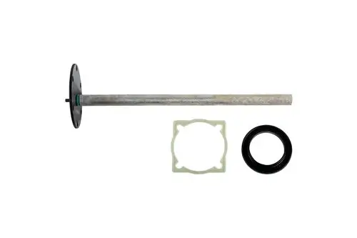 Brötje Handlochdeckel mit Stange und Dichtungen. Das Set umfasst einen Deckel, eine Dichtung und eine schwarze Gummidichtung. Geeignet für verschiedene Anwendungen.