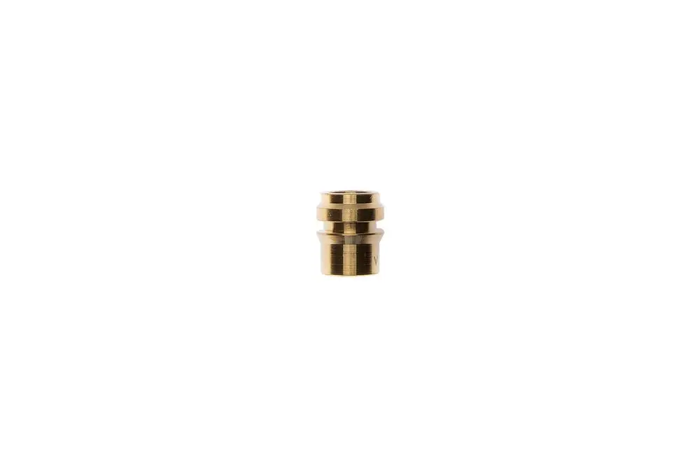 Brass reduction fitting von Brötje, zylindrische Form mit mehreren Rillen, zur Verbindung von Rohren oder Schläuchen.