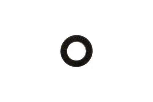 Schwarze Dichtung in kreisförmiger Form, hergestellt von Brötje, für die Abdeckung eines Gebläses.