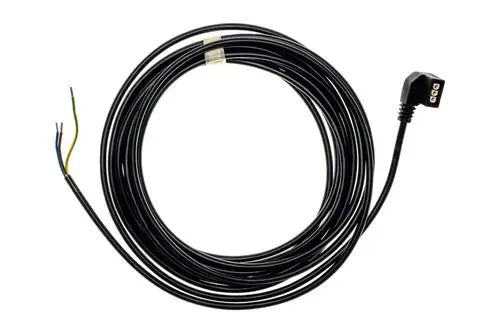 Schwarzes Kabel mit mehreren Adern in unterschiedlichen Farben und einem rechteckigen Stecker, vermutlich von Brötje, für elektrische Verbindungen.