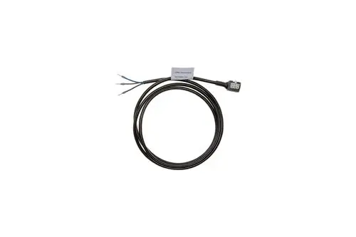 Brötje Anschlussleitung für einen Mischerstellmotor, mit zwei freiliegenden Drähten in Schwarz und Blau, einem Stecker mit vier Polen und einer längeren Kabelbiegezone.