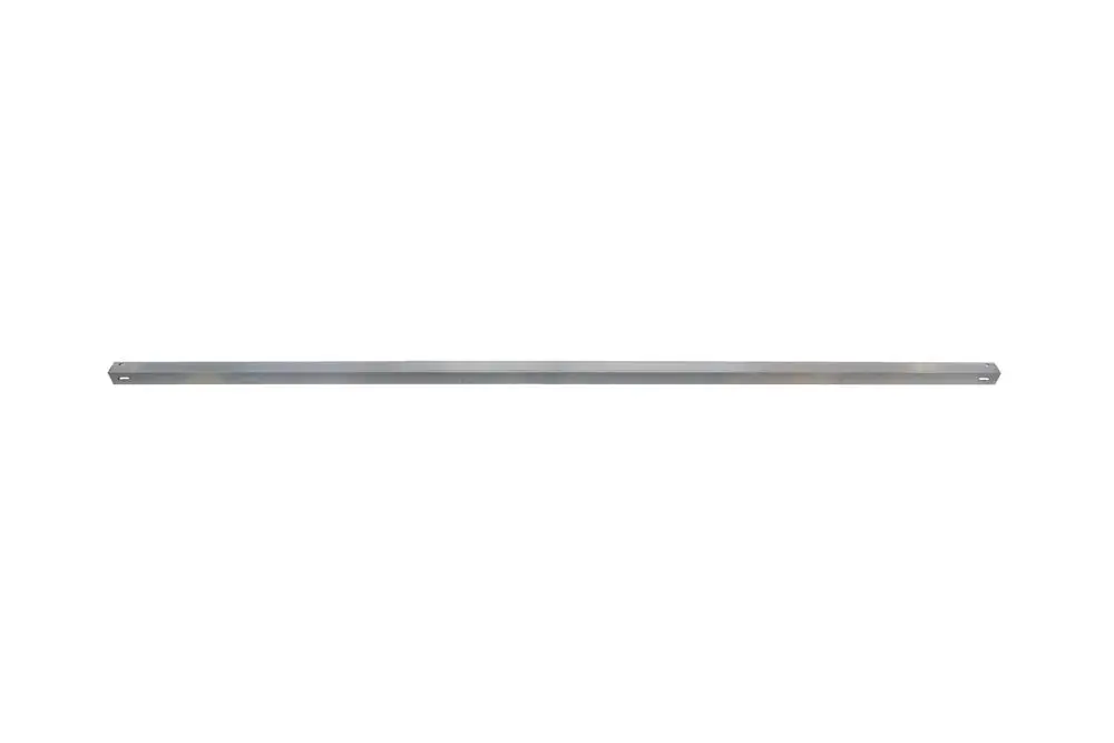 Langer, flacher Metallwinkel von Brötje, hergestellt aus rostfreiem Stahl, mit einer durchgehenden Montageöffnung an einem Ende.