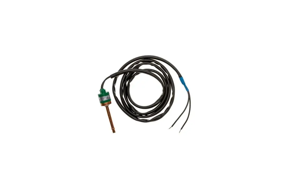 Druckschalter mit zwei elektrischen Anschlussdrähten und einer Metallsonde, hergestellt von Brötje. Kabel weist eine schwarze Ummantelung auf.