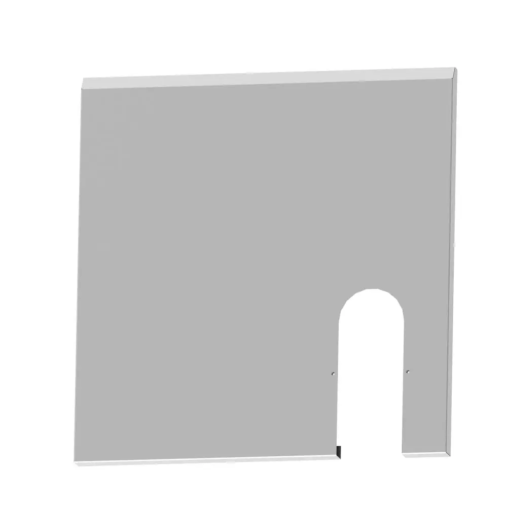 Obere Abdeckung in Grau mit einer Aussparung, hergestellt von Brötje, für eine technische Anwendung oder Gerät.