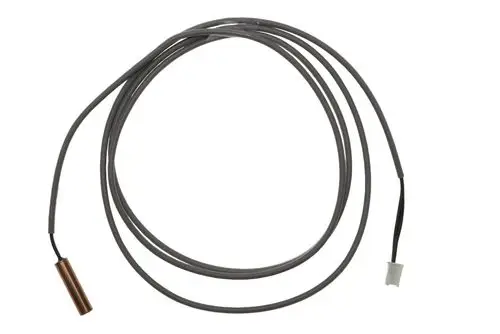 Temperatursensor mit einem langen Kabel und einem metallischen Sensorstück, hergestellt von Brötje, geeignet für Heizungsanwendungen.