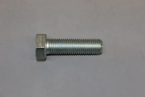 Brötje Stellfuß, aus Metall mit glatter Oberfläche und Sechskantkopf, mit Gewinde zur Befestigung, auf grauem Hintergrund dargestellt.