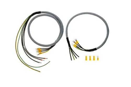 Brötje Anschlussleitung für Kompressor mit mehreren Kabeln in verschiedenen Farben und Anschlusssteckern, übersichtlich angeordnet, für elektrische Verbindungen.