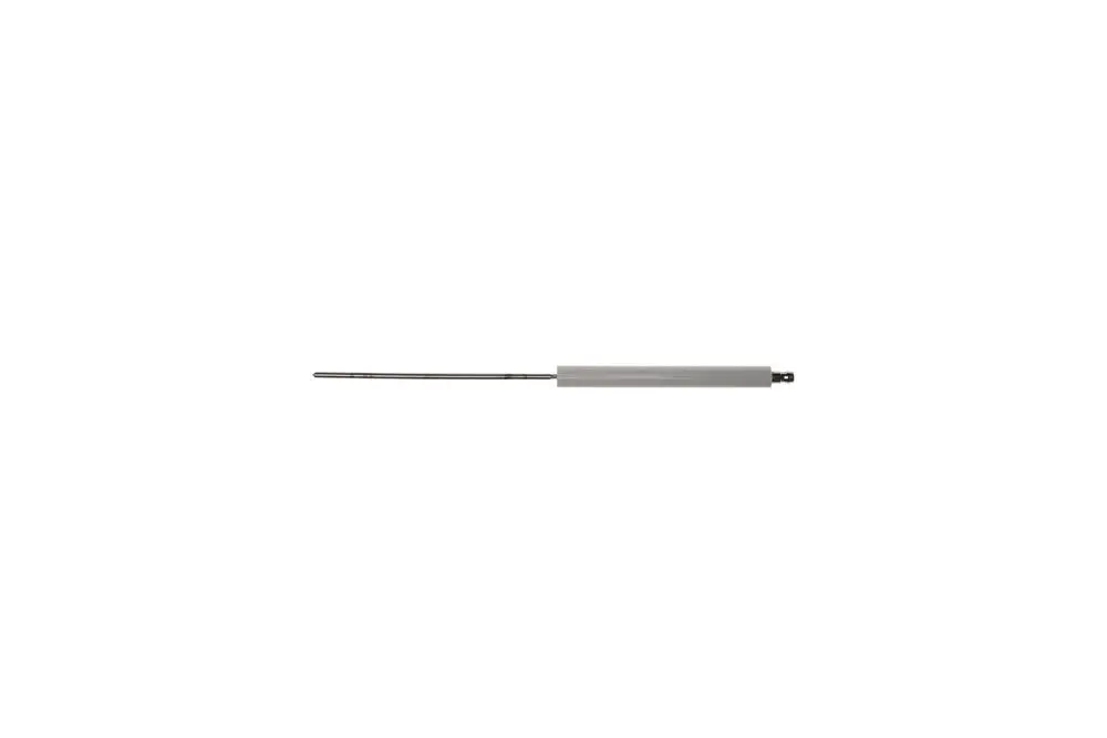 Zündelektrode von Brötje, mit schlanker Metallspitze und grauem Griff. Ideal für die Verwendung in Heizsystemen zur Erzeugung eines Zündfunken.