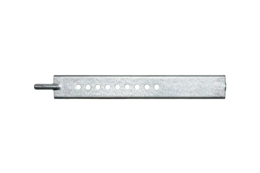 Metallene Auflageschiene mit mehreren Löchern zur Befestigung, möglicherweise von Brötje, geeignet für Heizsysteme oder ähnliche Anwendungen.