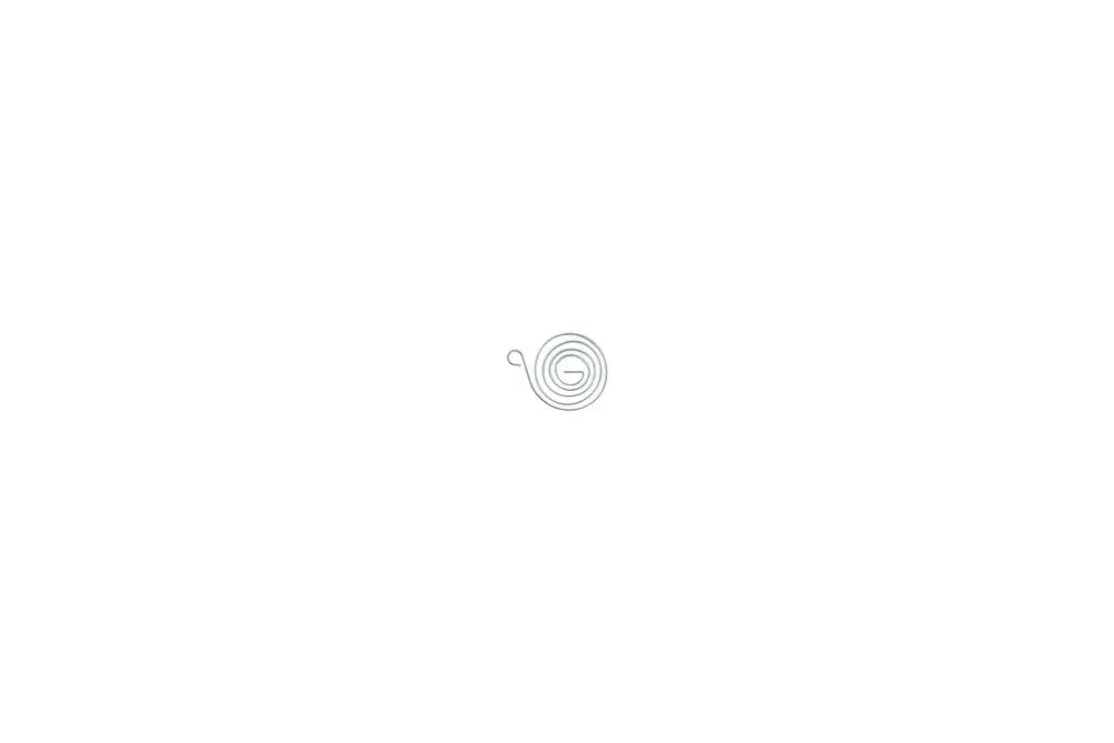 Brötje Spiralfeder in Form einer Spirale auf weißem Hintergrund. Die Feder ist schlicht und ohne zusätzliche Markierungen oder Texte dargestellt.